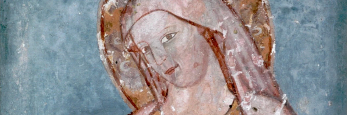 Affresco di Maria in attesa